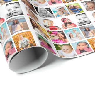 Papier Cadeau Collage photo personnalisé