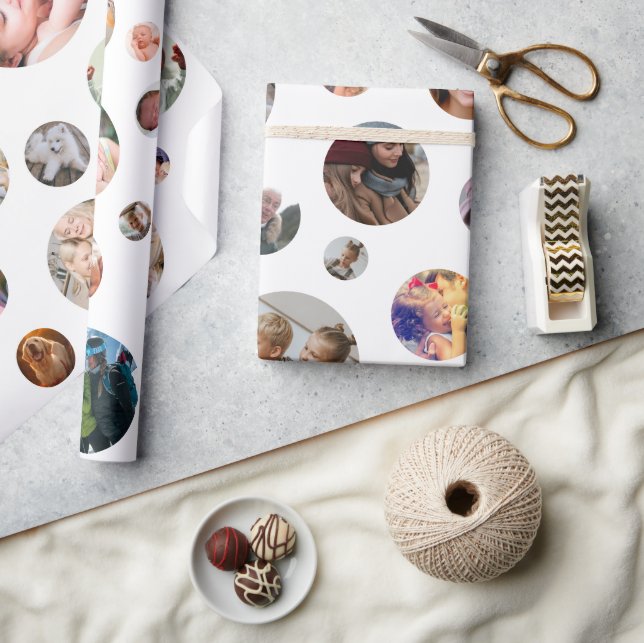 Papier Cadeau Collage photo personnalisé 36 (Artisanat)