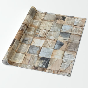 Papier Cadeau Collage rustique Vintage journal Patchwork (12)