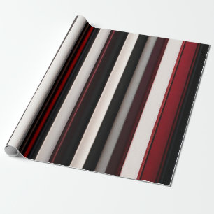 Papier Cadeau Collection Abstraite Red Black Lines tendance