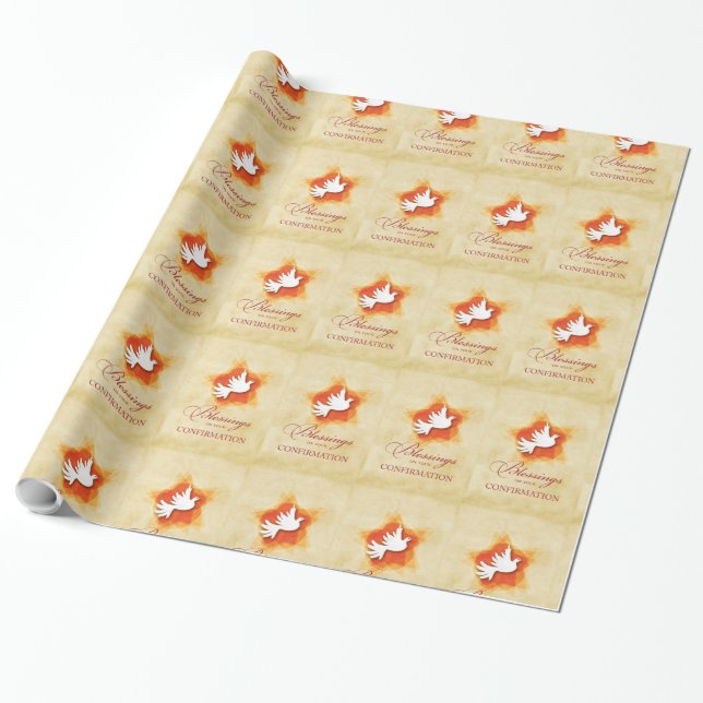 Papier Cadeau Collection Cadeau Félicitations Confirmation Perso (Déroulé)