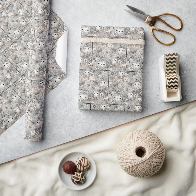 Papier Cadeau Collection d'animaux Abstraits amusants (Artisanat)