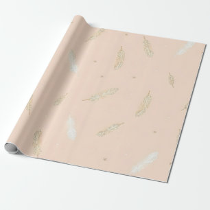 Papier Cadeau Collection de luxe Boho Moderne Plumes