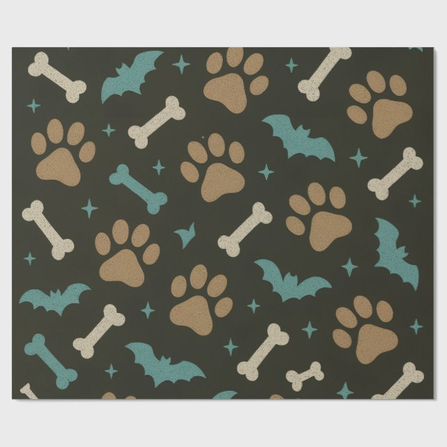 Papier Cadeau Collection de pattes et d'os Howl-O-Ween (Plat)