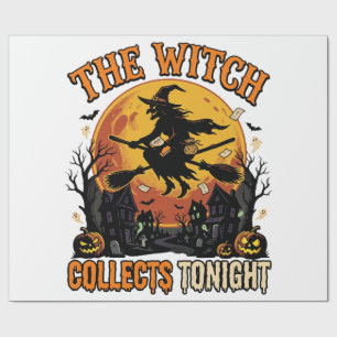Papier Cadeau Collection de sorcière d'Halloween Humour
