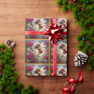 Papier Cadeau Collection Fée de Noël - Cheveux Auburn