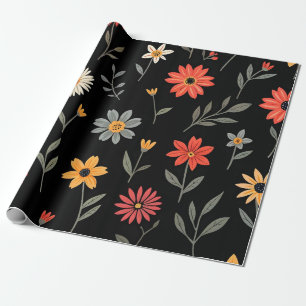 Papier Cadeau Collection Florale Vintage populaire