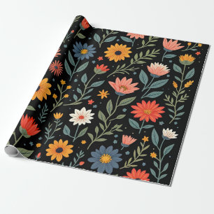 Papier Cadeau Collection florale Vintage tendance