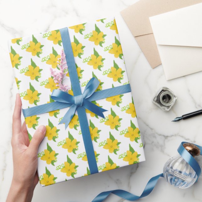 Papier Cadeau Collection Pickle & Fresh motif floral (Cadeaux)