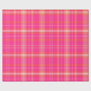 Papier Cadeau Collection Plaid de Noël classique Collection rose