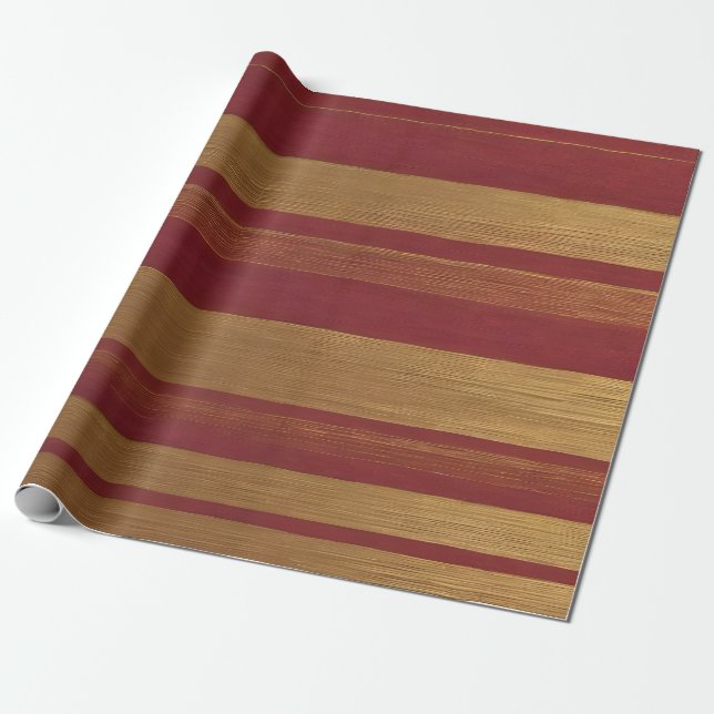 Papier Cadeau Collection populaire Bourgogne or de luxe (Déroulé)