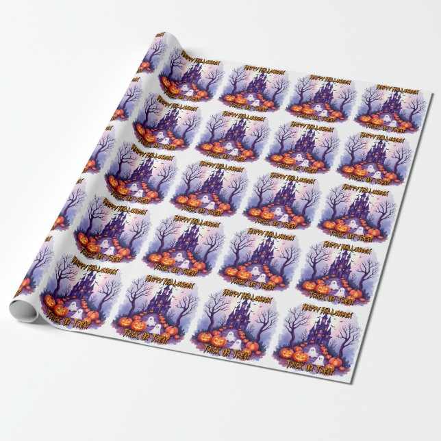 Papier Cadeau Collection populaire Halloween Spooky Cute (Déroulé)