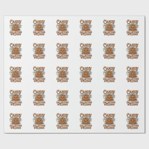 Papier Cadeau Collectionneurs de bonbons bienvenue citrouille fa