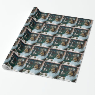 Papier Cadeau Colley de Noël à la fenêtre