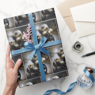 Papier Cadeau Collie roulée en moto