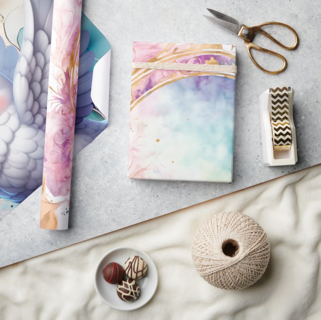 Papier Cadeau Colombe Colorée (Artisanat)