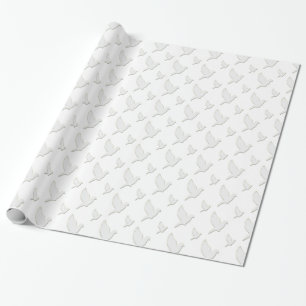 Papier Cadeau Colombe de blanc