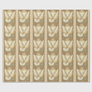 Papier Cadeau Colombe de Paix Nostalgique Romantique