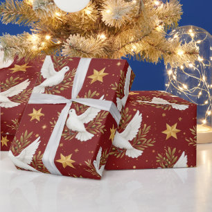 Papier Cadeau Colombes blanches