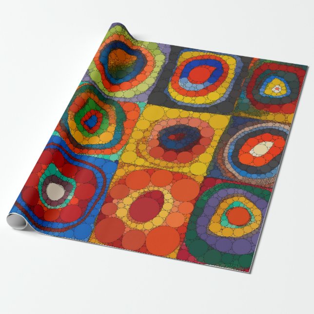 Papier Cadeau Color Study, Dots by After Wassily Kandinsky (Déroulé)