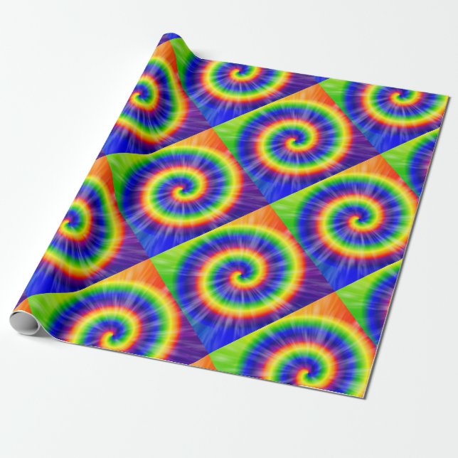 Papier Cadeau Colorant Starburst de cravate (Déroulé)