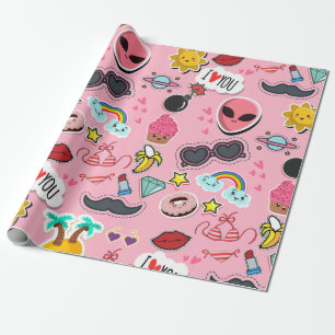 Papier Cadeau Coloré joli autocollant