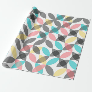 Papier Cadeau Coloré, moderne, gai circulaire géométrique