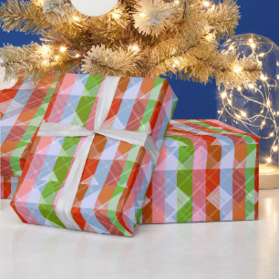 Papier Cadeau Coloré Multicolore Joyeux Rayé 