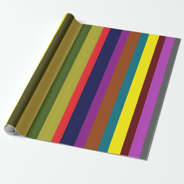 Papier Cadeau Coloré rayé (Déroulé)