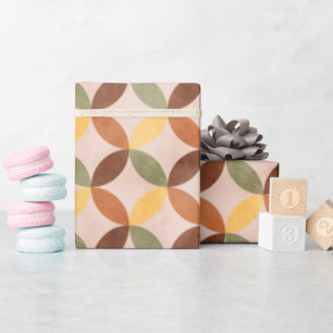 Papier Cadeau Coloré Vintage Rétro Mi-Siècle moderne