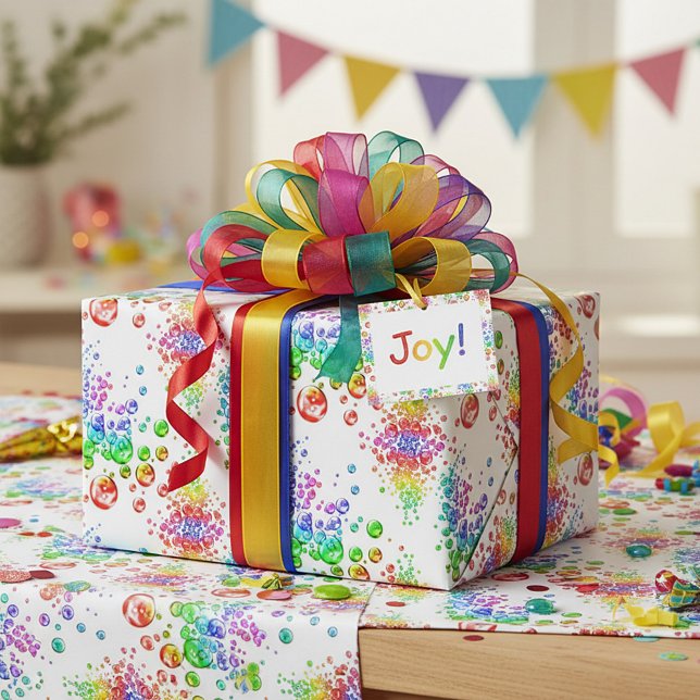 Papier Cadeau colored bubbles (Créateur téléchargé)