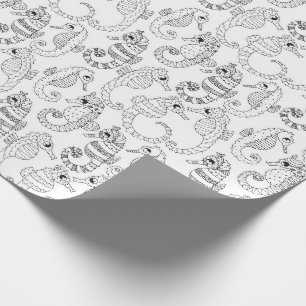 Papier Cadeau Colorez vos propres hippocampes