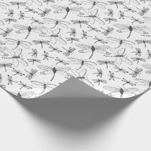 Papier Cadeau Colorez votre propre motif de libellule