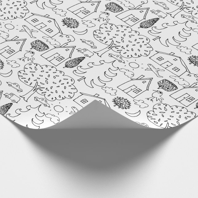 Papier Cadeau Colorez votre propre voisinage (Coin)