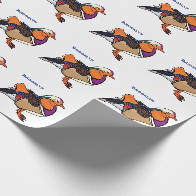 Papier Cadeau Colorful mandarin duck (Coin)