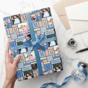 Papier Cadeau Colorque couleur bracelet bleu couleur Motif photo