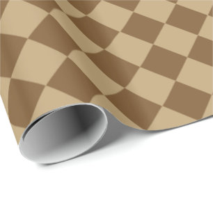 Papier Cadeau Combinaison Marron Motif Diamant par STaylor
