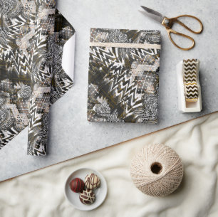 Papier Cadeau Combiné, ethnique, africain .