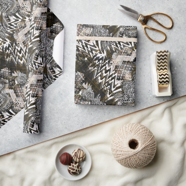 Papier Cadeau Combiné, ethnique, africain . (Artisanat)