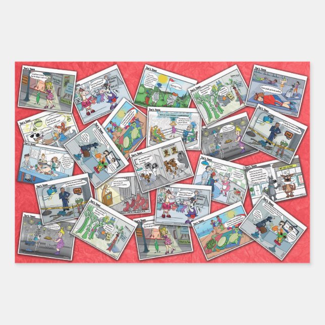 Papier cadeau | Comique | Caricatures (Devant)