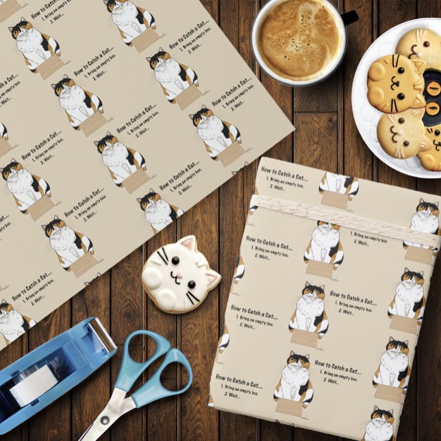 Papier Cadeau Comment attraper un chat (Créateur téléchargé)