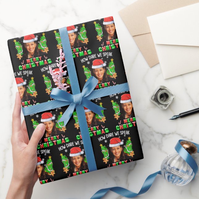 Papier Cadeau Comment Osons-nous parler Joyeux Noël | Kamala Har (Cadeaux)