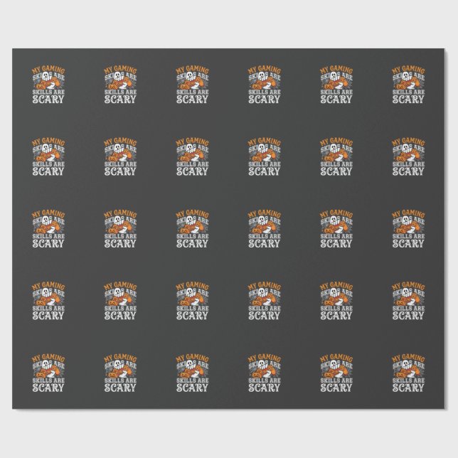 Papier Cadeau Compétences de jeu Halloween sont un contrôleur fa (Plat)