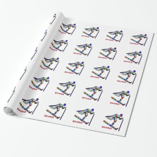 Papier Cadeau Compétition sportive de SKI