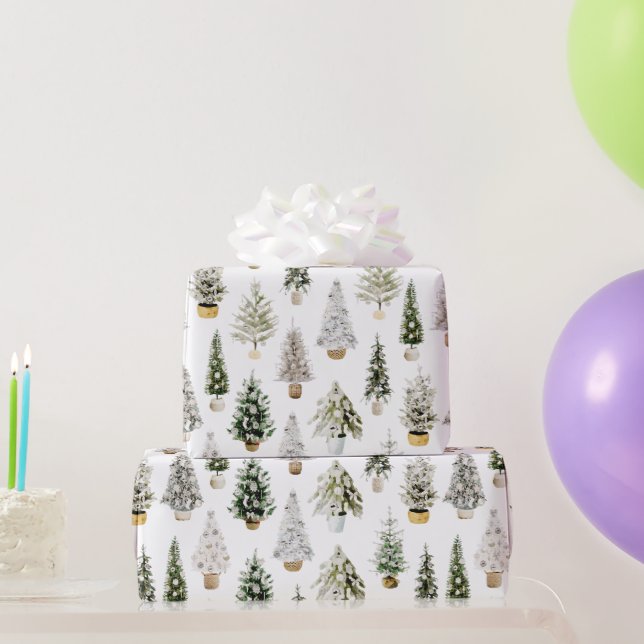 Papier Cadeau Composition de Noël à l'aquarelle Boho Carte de vœ (Cadeaux de fête)