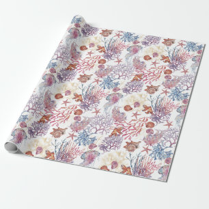 Papier Cadeau Composition de série de aquarelle sous-marine Desi