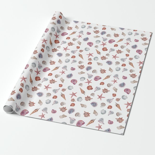 Papier Cadeau Composition de série de peinture à l'aquarelle sou (Déroulé)