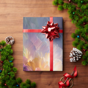 Papier Cadeau Composition florale pastel abstraite lumineuse
