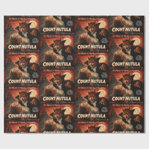 Papier Cadeau Comte Nutula Rétro Parodie de Film