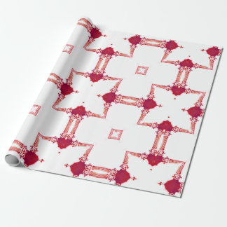 Papier Cadeau Concepteur magenta urbain chic Fretwork d'or blanc
